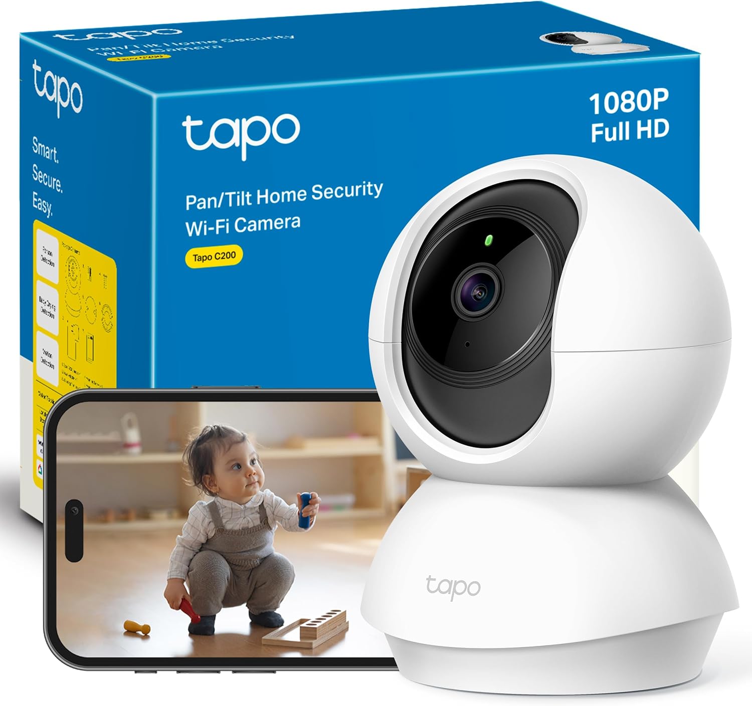 TP-Link Tapo - cámara IP de vigilancia interior 360° con visión nocturna