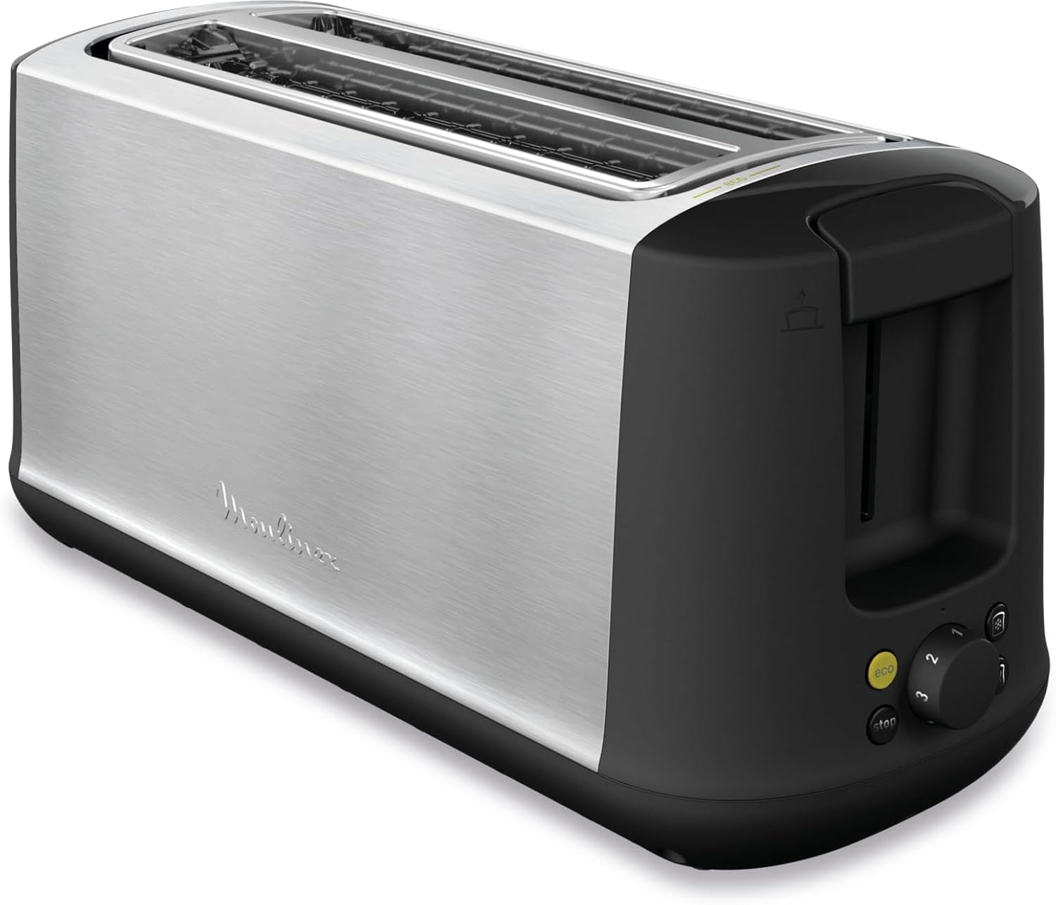 Moulinex - tostadora con 2 ranuras largas, 7 niveles y función eco