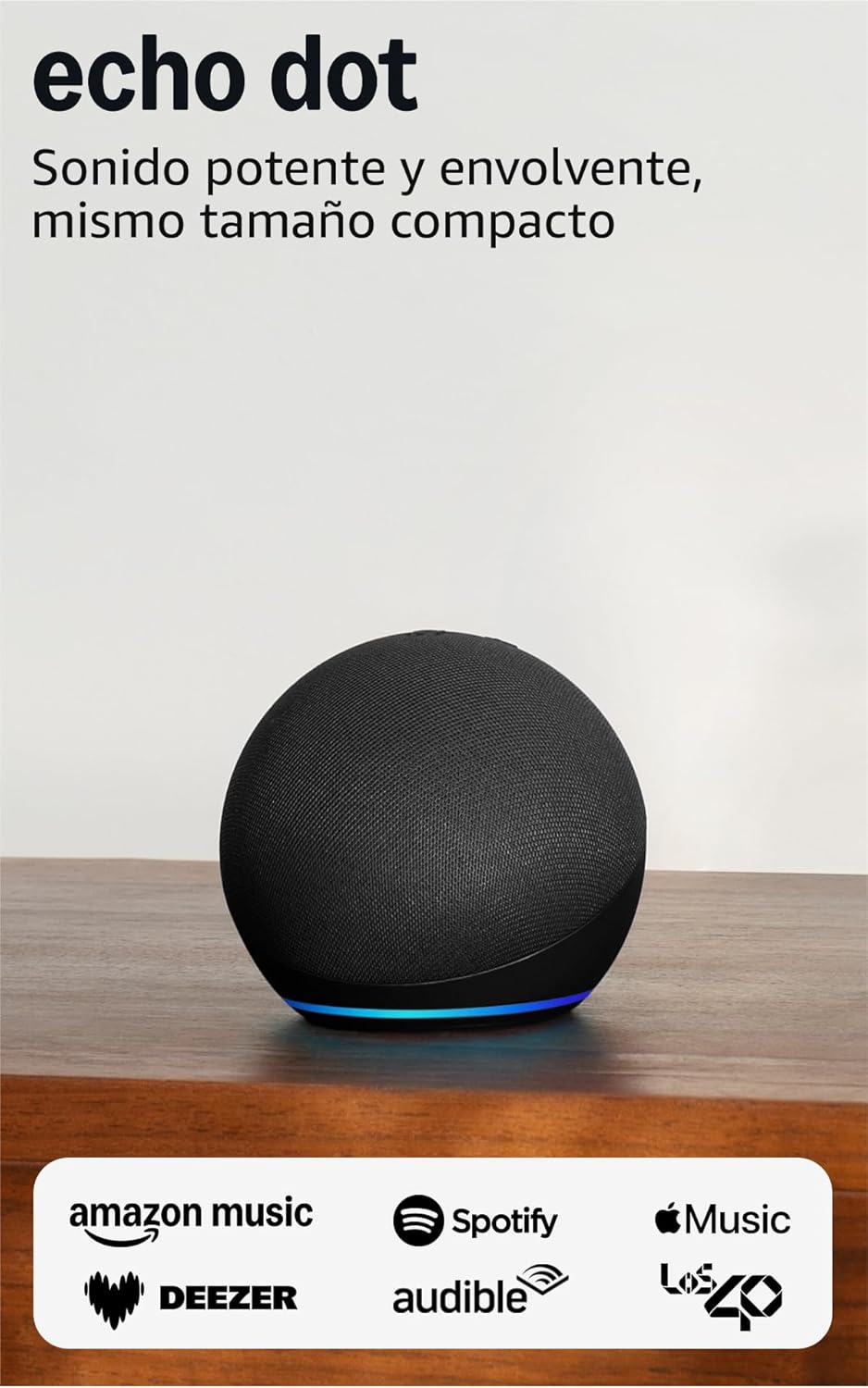 Amazon - altavoz inteligente con Alexa para empezar en domótica