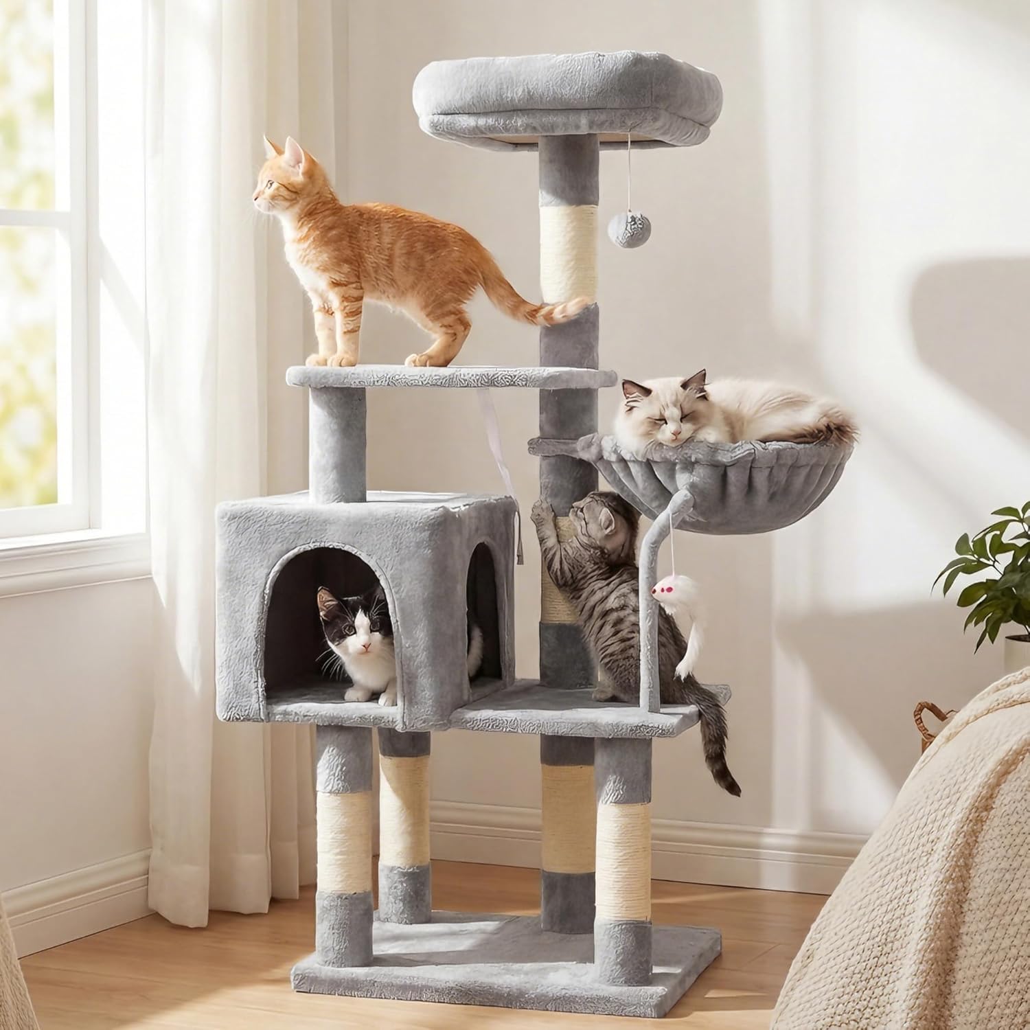 Hey-brother - árbol rascador compacto para gatos