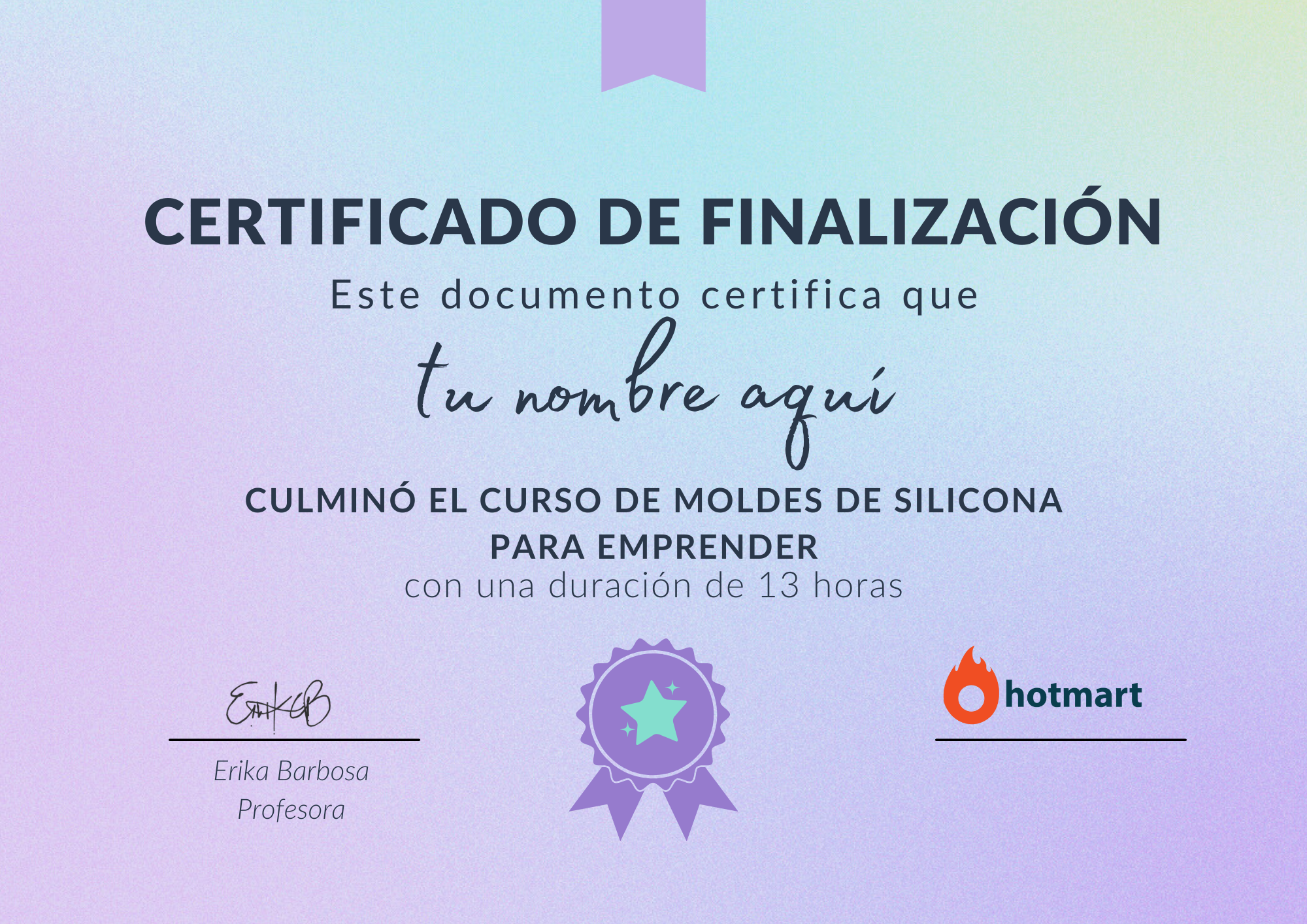 Molde de silicona 2D creado en el curso