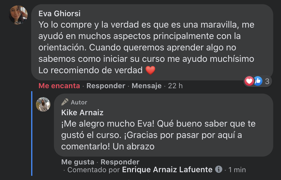 Testimonio real de alumno del curso