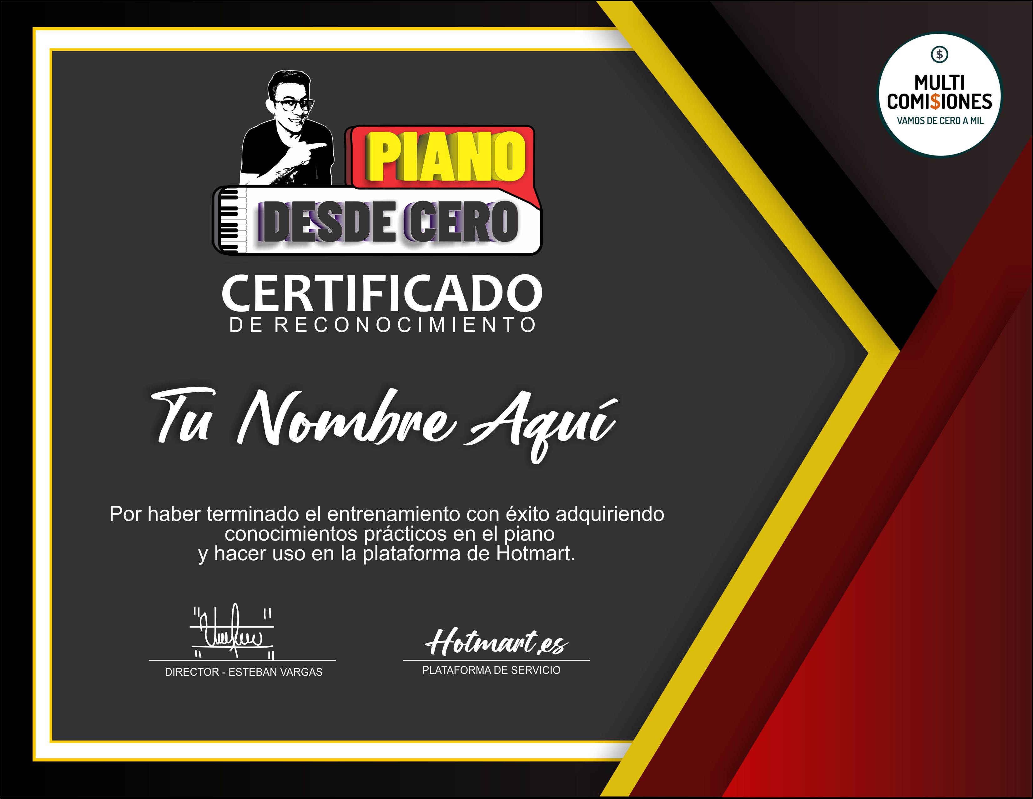 Certificado de finalización del curso